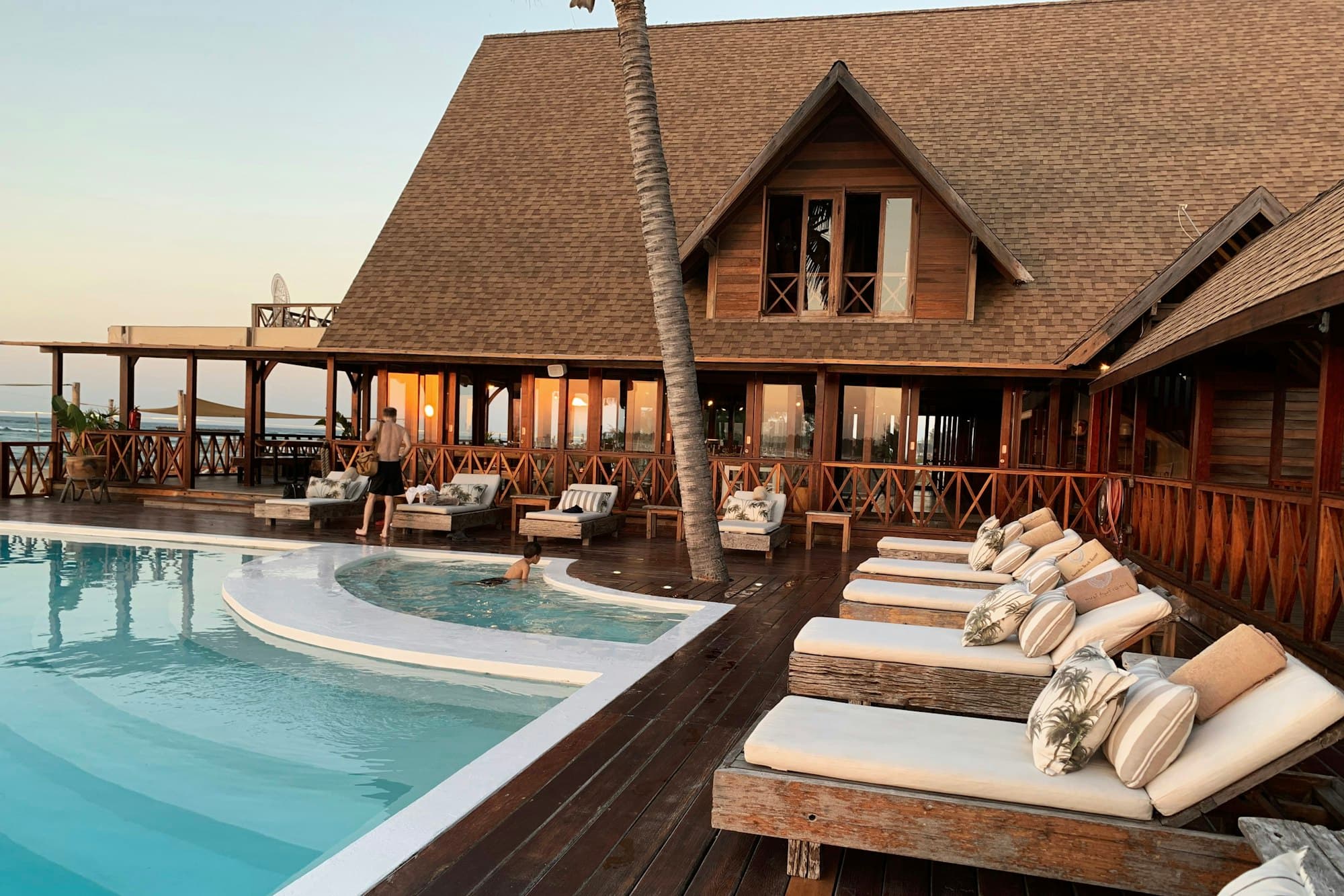 Luxury hotel pool