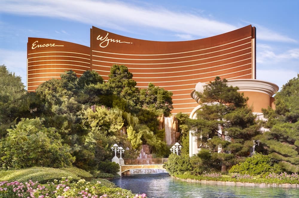 Wynn Las Vegas bronze glass tower on the Las Vegas Strip